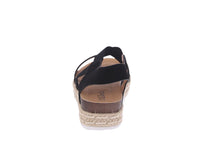 KID'S SHOES BLACK PU LEATHER WEDGE SANDAL LIBERTY-84K