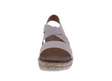 KID'S SHOES WHITE PU LEATHER WEDGE SANDAL LIBERTY-84K