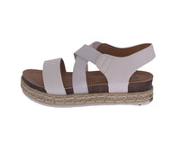 KID'S SHOES WHITE PU LEATHER WEDGE SANDAL LIBERTY-84K