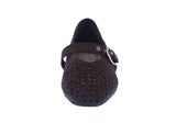 WOMAN'S BALLERINA FLATS BROWN SUEDE LINDA-52