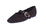 WOMAN'S BALLERINA FLATS BROWN SUEDE LINDA-52