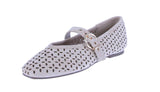 WOMAN'S BALLERINA FLATS SAND SUEDE LINDA-52
