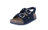 BABY'S SHOES BLACK NUB SANDALS LUCA-6A