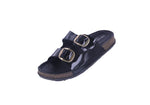 WOMAN'S SHOES BLACK PAT SANDALS LUCA-8