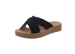 WOMAN'S SHOES BLACK NUB SANDALS LUCY