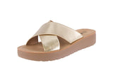WOMAN'S SHOES GOLD METALLIC SANDALS LUDO