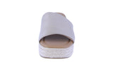 WOMAN'S SHOES TAUPE CLAY SUEDE ESPADRILLE WEDGE SANDAL LUKE
