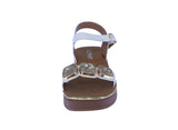 WOMAN'S SHOES WHITE PU LEATHER SANDALS LUMI-13