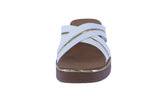 WOMAN'S SHOES WHITE PU LEATHER SANDALS LUMI-15
