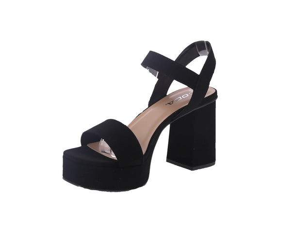 WOMAN'S SHOES BLACK NUB HEELS MACEY