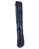 WOMAN'S BOOTS BLACK PAT CROC MARTHA-7