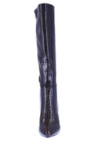 WOMAN'S BOOTS BROWN PAT CROC MARTHA-7