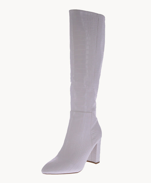 WOMAN'S BOOTS WHITE PU LEATHER CROC MARTHA-1