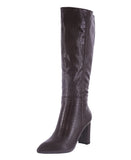 WOMAN'S BOOTS BROWN PU LEATHER CROC MARTHA-1