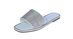 WOMAN'S SHOES WHITE PAT/GLITTER SANDALS MEDUSA-56