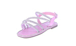 KID'S SHOES PINK PU LEATHER RHINESTONE SANDALS MEDUSA-32K