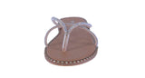 WOMAN'S SHOES NUDE STONE/GLITTER SANDALS MICK-17