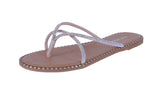 WOMAN'S SHOES NUDE STONE/GLITTER SANDALS MICK-17