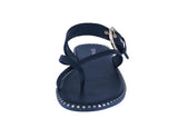 WOMAN'S SHOES BLACK PU LEATHER SANDALS MICK-32