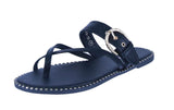 WOMAN'S SHOES BLACK PU LEATHER SANDALS MICK-32