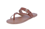 WOMAN'S SHOES TAN PU LEATHER SANDALS MICK-32