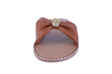 WOMAN'S SHOES TAN PU LEATHER  SANDALS MICK-47