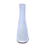 WOMAN'S BOOTIES WHITE PU LEATHER MILAN-40