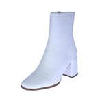 WOMAN'S BOOTIES WHITE PU LEATHER MILAN-40
