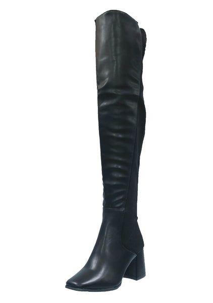 WOMAN'S SHOES BLACK PU BOOTS MILAN-66