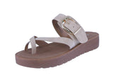 WOMAN'S SHOES BEIGE NUB SANDALS MILLER-1