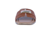 WOMAN'S SHOES TAN PU LEATHER SANDALS MOANA-5