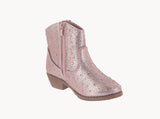 KID'S SHOES PINK RHINESTONE/GLITTER BOOTIES NAPLES-1K