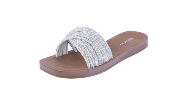 WOMAN'S SHOES SILVER RHINESTONE/SU SANDALS NIKKI-15