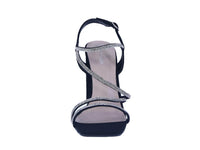 WOMAN'S SHOES BLACK NUB GLITTER HEELS NILE-38