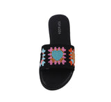 WOMAN'S SHOES BLACK/CROCHE SANDALS ONO-1