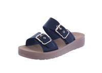 WOMAN'S SHOES BLACK PU LEATHER SANDALS OTTO-1