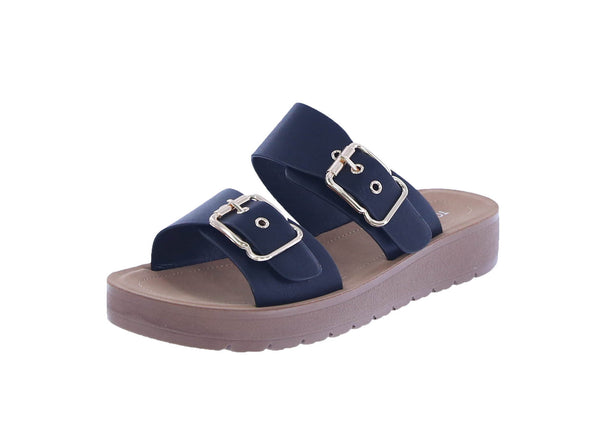 WOMAN'S SHOES BLACK PU LEATHER SANDALS OTTO-1