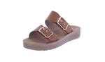 WOMAN'S SHOES TAN PU LEATHER SANDALS OTTO-1