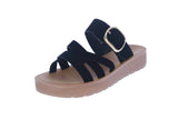 WOMAN'S SHOES BLACK NUB SANDALS OTTO-22