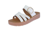 WOMAN'S SHOES WHITE PU LEATHER SANDALS OTTO-22