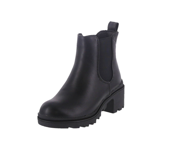 WOMAN'S SHOES BLACK PU BOOTIES PACIFIC-01