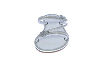 WOMAN'S SHOES WHITE STONE/GLITTER SANDALS PAZ-6