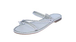 WOMAN'S SHOES WHITE STONE/GLITTER SANDALS PAZ-6