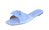 WOMAN'S SHOES BLUE/WHITE FABRIC SANDALS PENNY-2