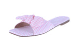 WOMAN'S SHOES PINK/WHITE FABRIC SANDALS PENNY-2