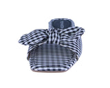 WOMAN'S SHOES BLACK/WHITE FABRIC SANDALS PENNY-2