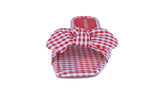 WOMAN'S SHOES RED/WHITE FABRIC SANDALS PENNY-2