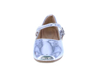 WOMAN'S BALLERINA FLATS SILVER METALLIC PONGO-9
