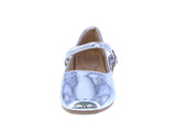 WOMAN'S BALLERINA FLATS SILVER METALLIC PONGO-9