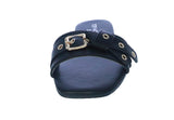 WOMAN'S SHOES BLACK PU LEATHER SANDALS PORTIA-5